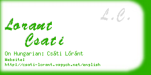 lorant csati business card
