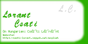 lorant csati business card
